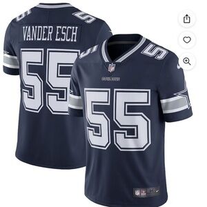 Dallas Cowboys Leighton Vander Esch Navy Vapor Limited Player Jersey